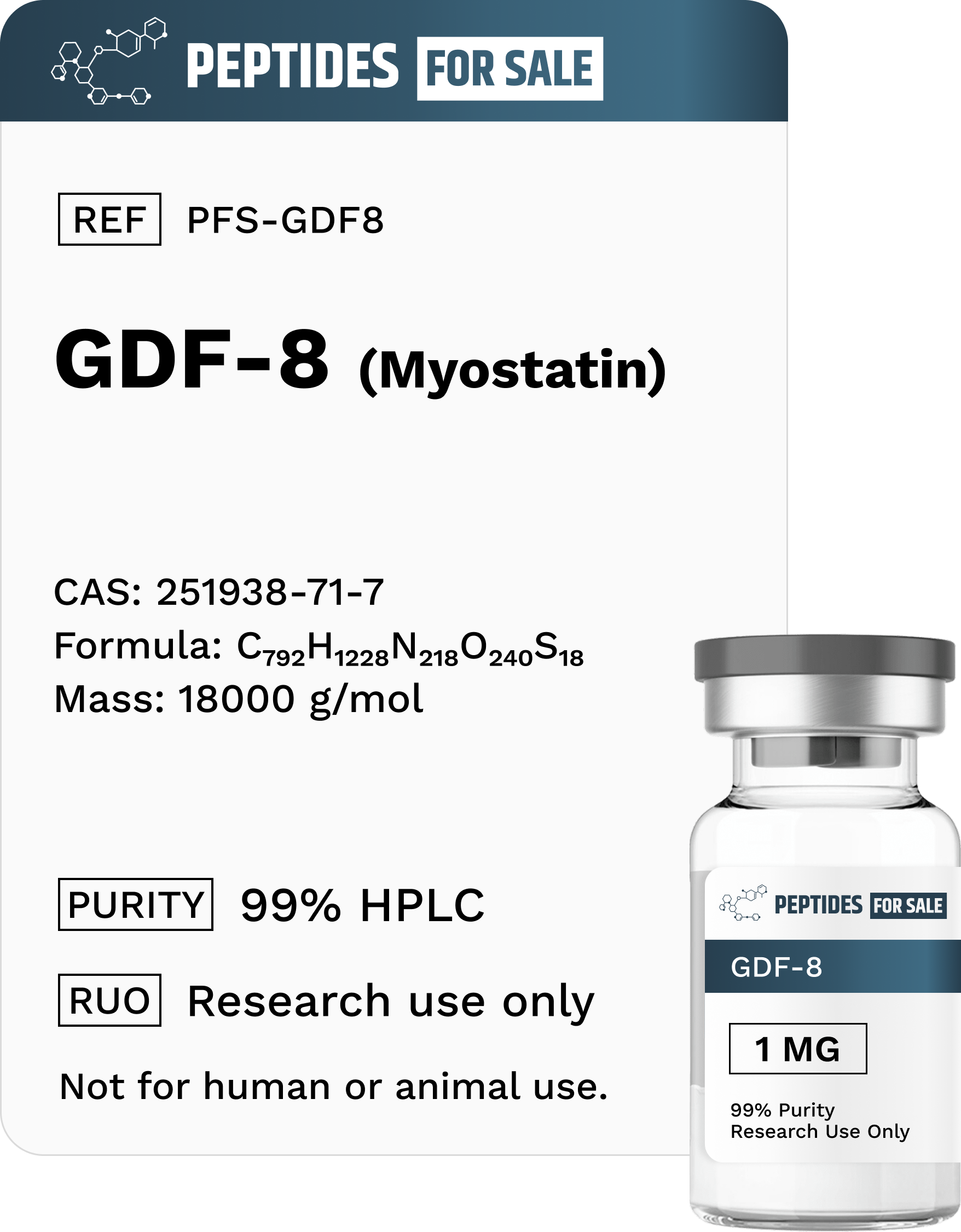 GDF-8 1mg Peptides for Sale